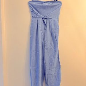 Vineyard Vines Strapless Baby Blue Jumpsuit Size 4